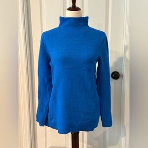 J. Jill Blue Mock Neck Pullover Sweater Size Small